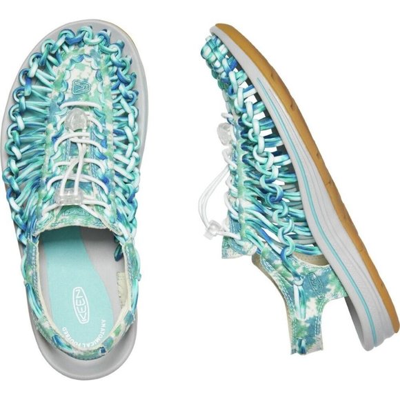 Keen Uneek Canvas Two Cord Sandals Green - Picture 1 of 4